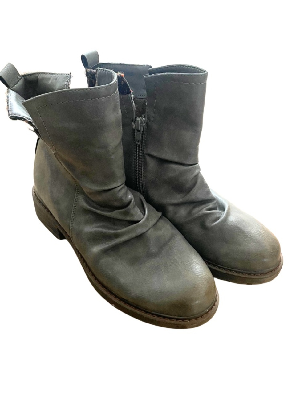 Mukee Logger Banff Women's 7.5 Ankle Boots in Dark Gray Casual Work #0141